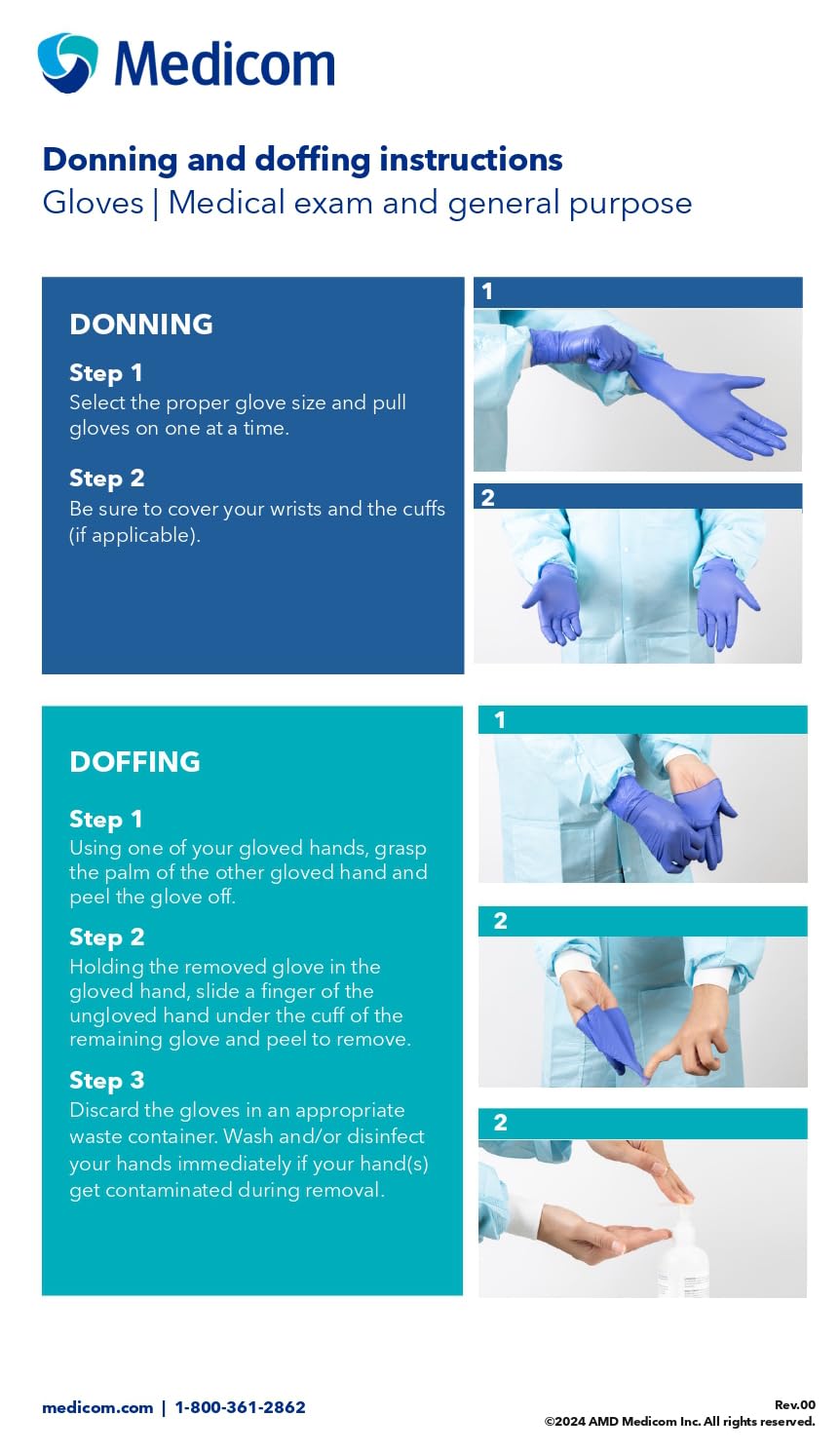 Medicom AssureTouch Pure Nitrile Medical Exam Gloves, Medium 3-Mil 200 Count, Disposable Latex Free Gloves, Powder Free 🍁 All In One Marketplace Canada