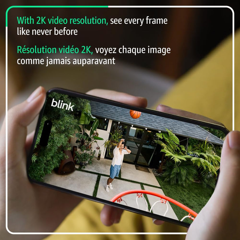 Blink Outdoor 2K+ (newest model) — Wireless smart security camera, 2K video resolution, enhanced audio, two-year battery. Sync Module Core included — 1 camera system (Black) 🍁 All In One Marketplace Canada