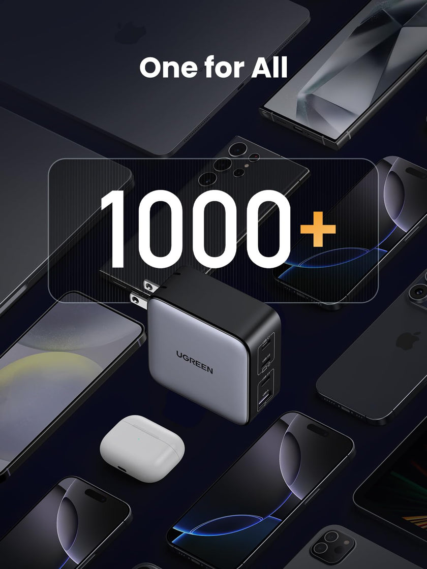 UGREEN Nexode 100W USB C Charger Block, 4-Port GaN Charger Block Fast Charger Compatible for MacBook Pro/Air, iPhone 17 Pro Max/iPhone Air, iPad Pro, Galaxy S26 S25, Pixel, Steam Deck, Black 🍁 All In One Marketplace Canada