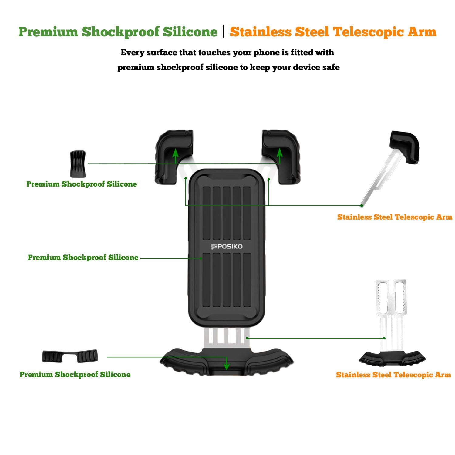 Motorcycle/Bicycle Phone Mount for 4.7-6.8