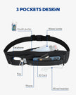 WATERFLY Running Belt Fanny Pack: Runner Marathon Jogging Waist Pack Sport Fitness Cell Phone Holder Pouch for Men Women Jogger Slim Stretchy Running Belt 🍁 All In One Marketplace Canada