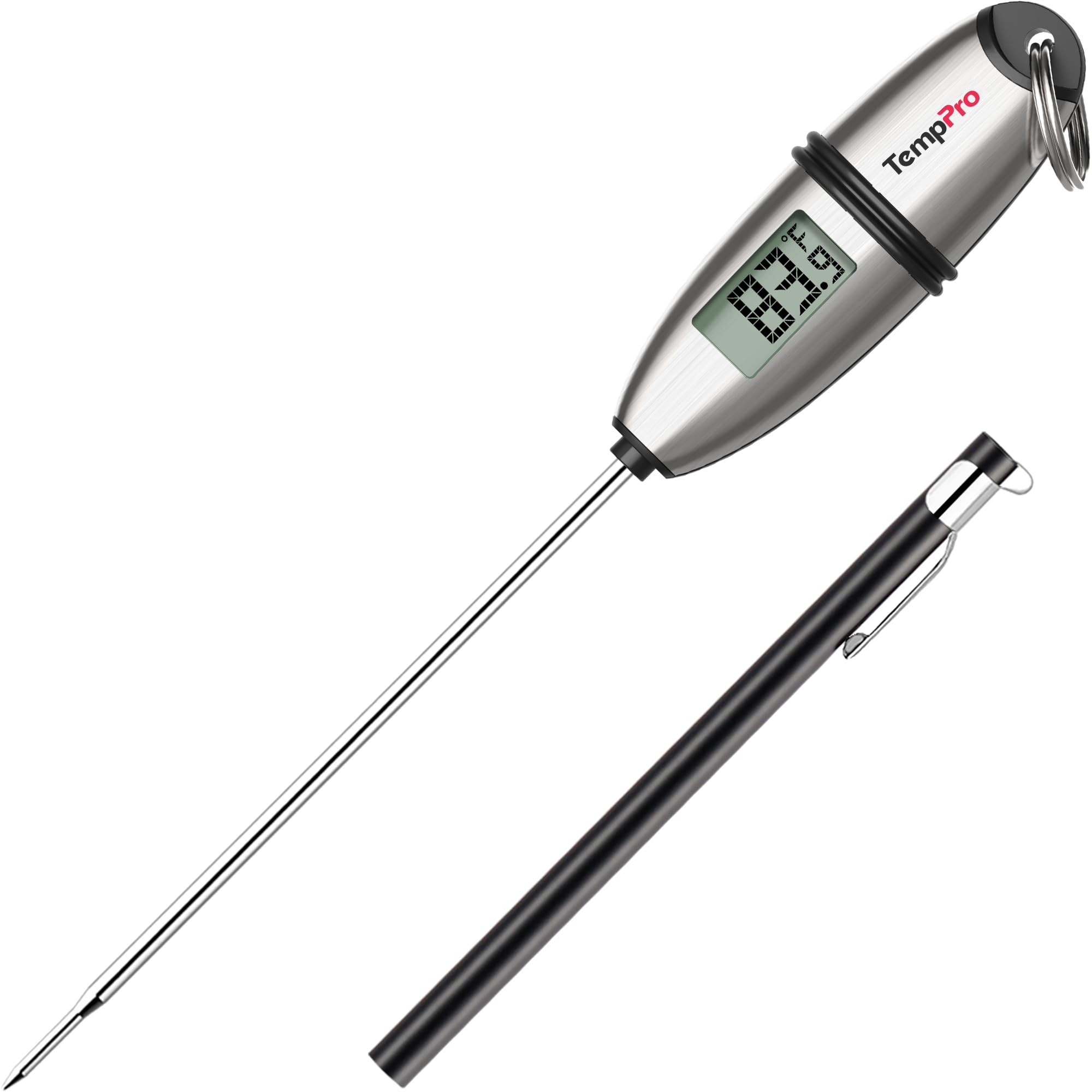 TempPro TP02S Digital Food Thermometer for Cooking Bread Baking Sourdough Liquids, Meat Thermometer Digital with Super Long Probe for Kitchen BBQ Yogurt Candy Making Accessory (Previously ThermoPro) 🍁 All In One Marketplace Canada