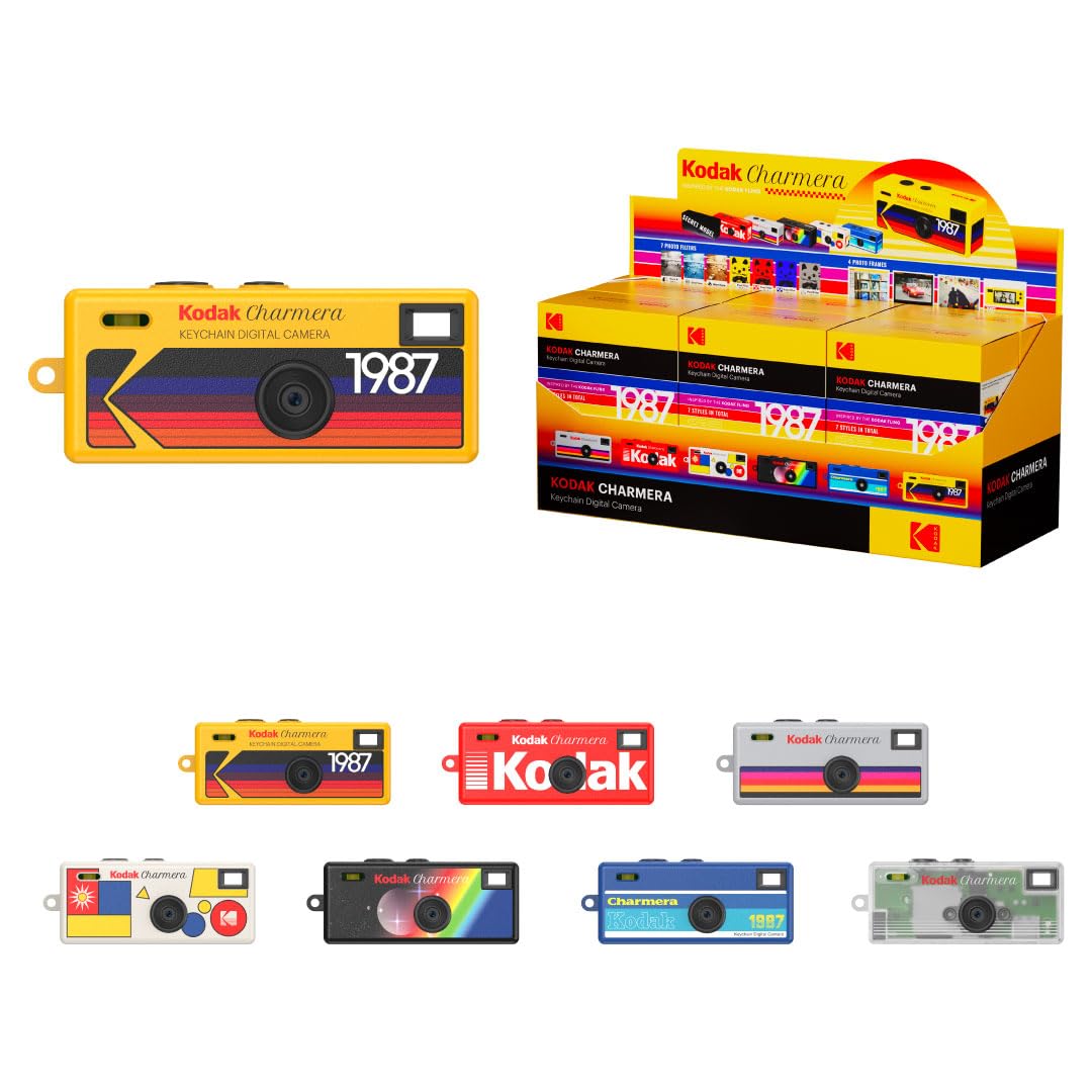 Kodak CHARMERA Keychain Digital Camera Blind Box Single Box (1PC) MiniCamera Digicam Video Recording Bag Charm Film Simulation Presets1.6 MP Micro SDCard Slot for Beginners Teens Adults 🍁 All In One Marketplace Canada