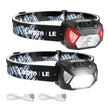 Lepro Rechargeable Headlamp 2-Pack, 2000 Lux Super Bright LED Head Torch with Red Light, 6 Modes USB Charging Waterproof Headlight, Lightweight Hard Hat Compatible Light for Camping, Hiking, Running 🍁 All In One Marketplace Canada