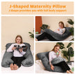 Chilling Home 59 Inch Pregnancy Pillow for Sleeping, Maternity Pillow for Pregnant Women, Full Body Pillow for Adults, Comfort U Shaped Pregnancy Pillow with Removable Washable Velvet Cover, Dark Grey 🍁 All In One Marketplace Canada