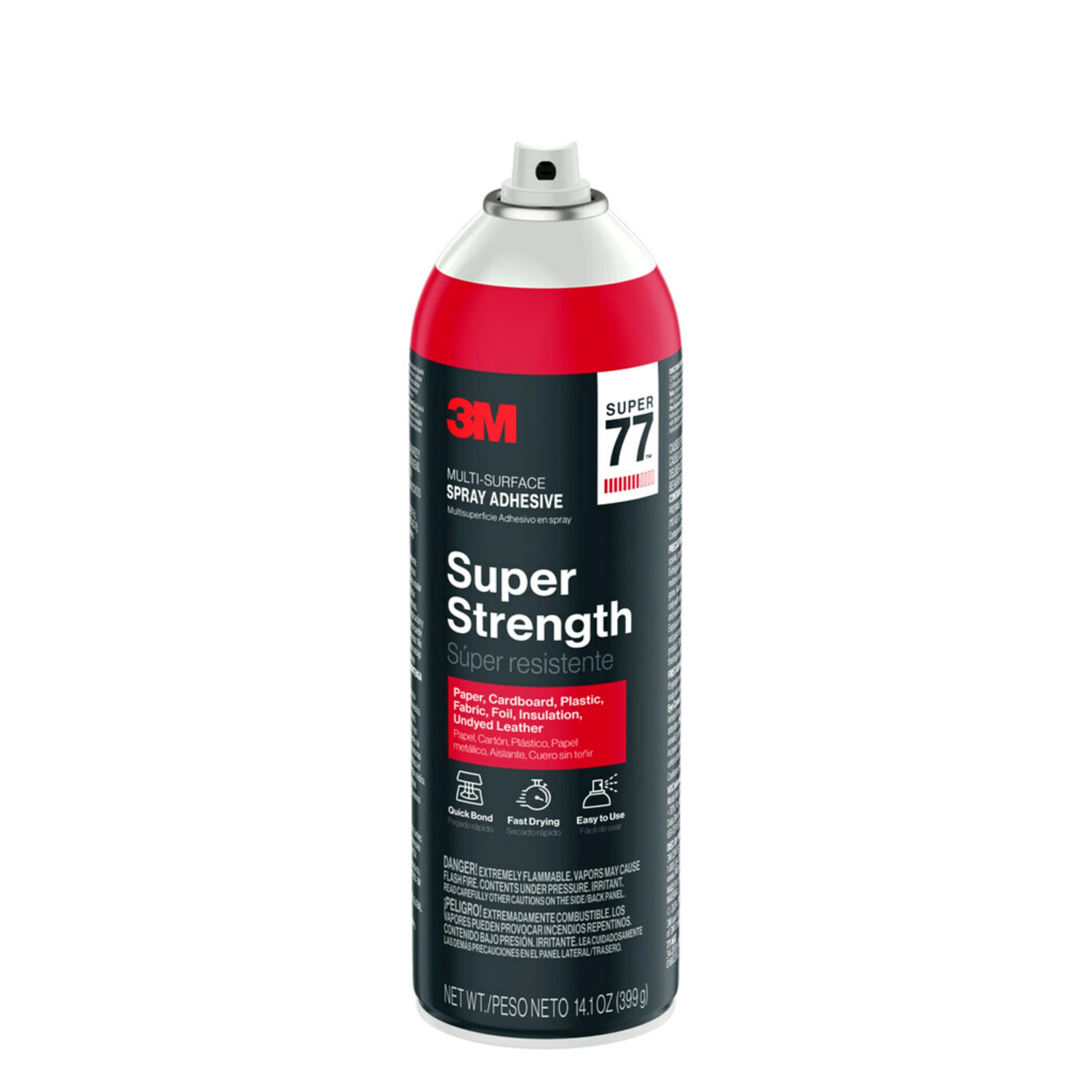 3M Super 77 Multi-Surface Spray Adhesive, 14.1 oz., Low VOC, Quick Bond, Fast Drying, Clear Finish for Foil, Foam, Paper, Metal, Plastic, Fabric, and Cardboard (77-NAT-EF) 🍁 All In One Marketplace Canada