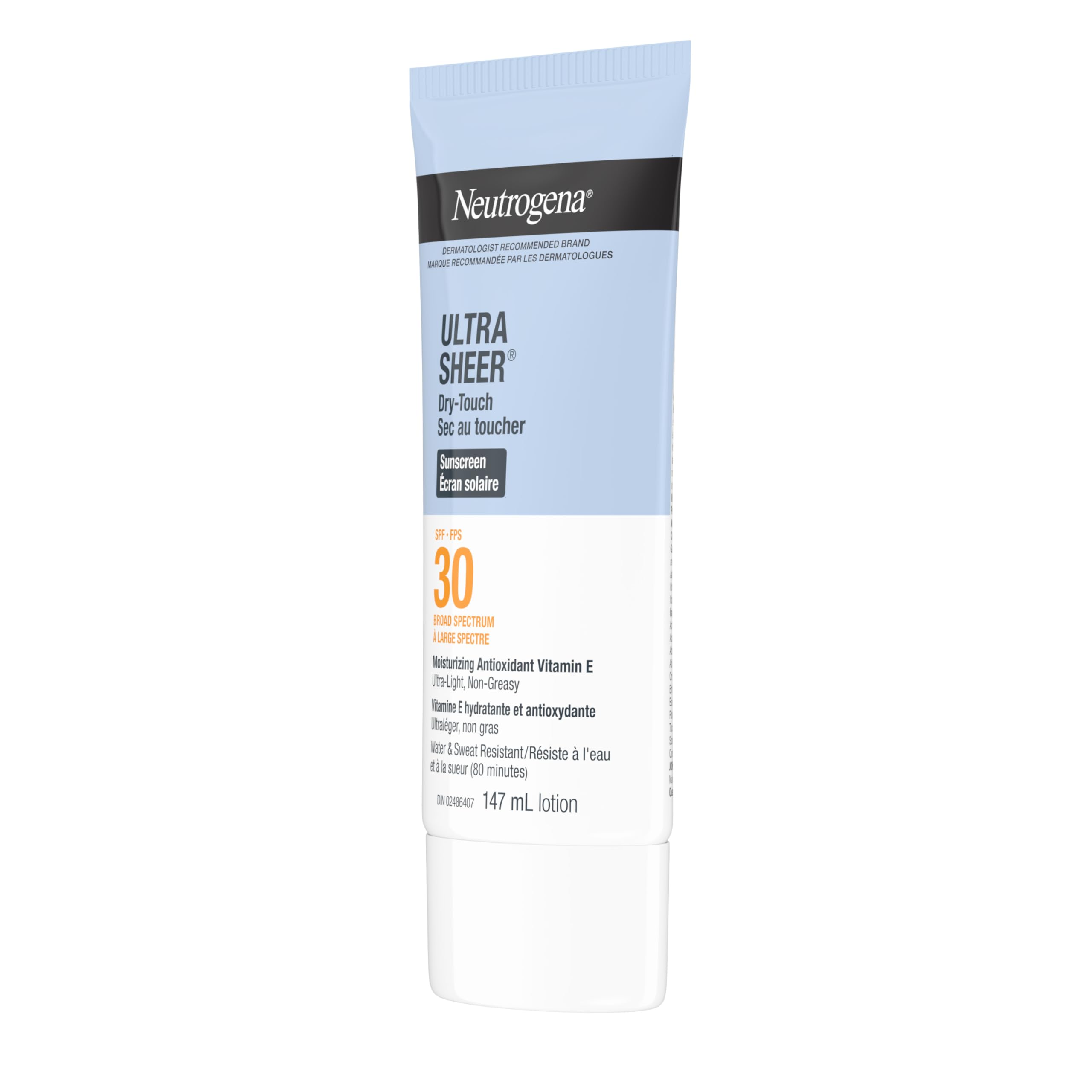 Neutrogena Sunscreen Lotion SPF 30, Ultra Sheer Dry-Touch Sun Cream, Oxybenzone-free, Dermatologist-tested, Water Resistant & Non-Greasy, 147mL 🍁 All In One Marketplace Canada