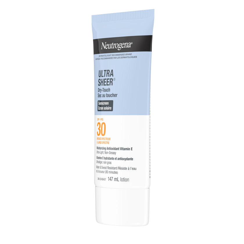 Neutrogena Sunscreen Lotion SPF 30, Ultra Sheer Dry-Touch Sun Cream, Oxybenzone-free, Dermatologist-tested, Water Resistant & Non-Greasy, 147mL 🍁 All In One Marketplace Canada