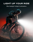 WOCBUY Bike Lights, Ultra-Slim & Lightweight Rechargeable Bicycle Lights Set, [5+6 Modes] Dual USB-C Bike Lights Front and Back, IP65 Waterproof Bicycle Lights for Night Riding Road Mountain Cycling 🍁 All In One Marketplace Canada
