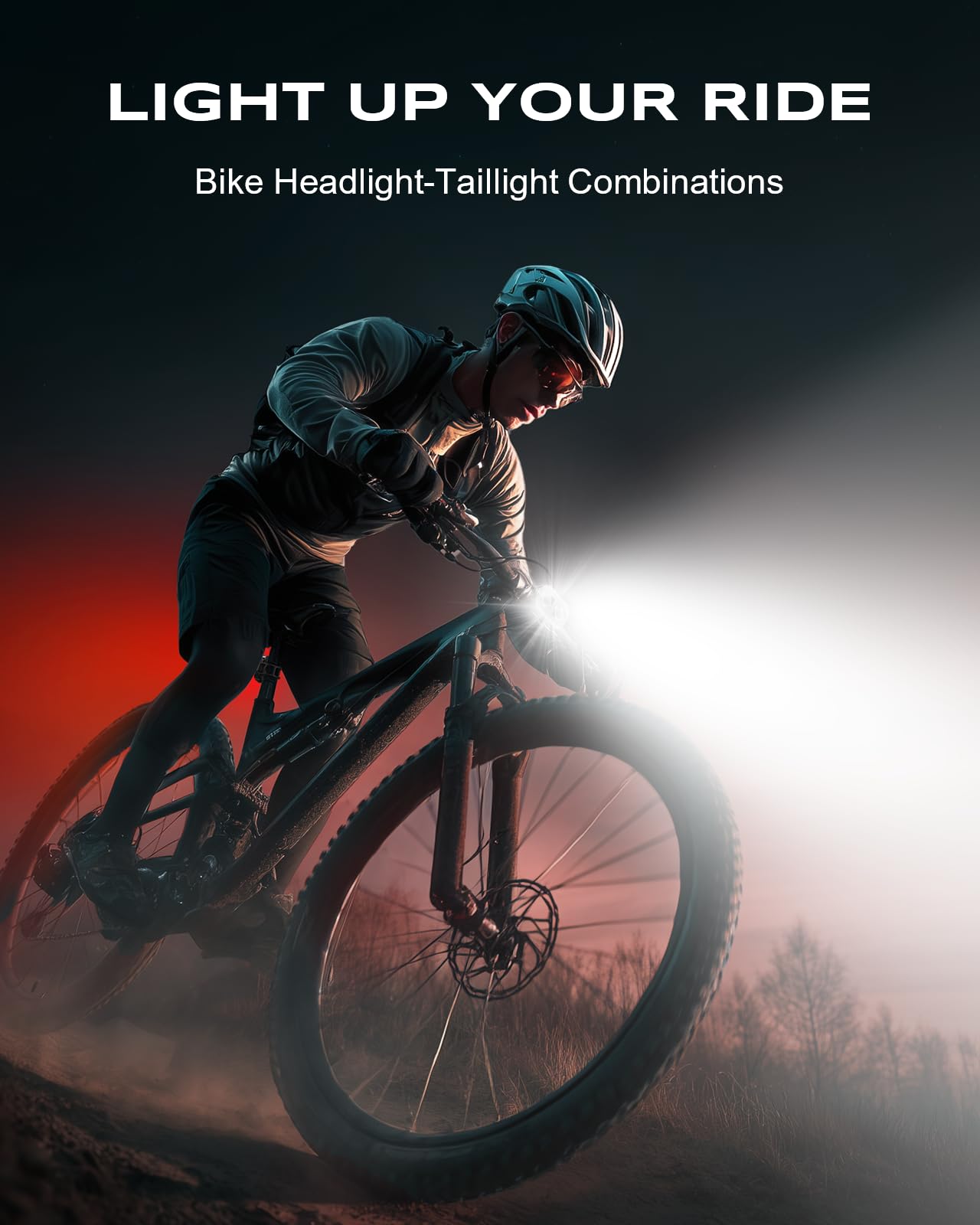 WOCBUY Bike Lights, Ultra-Slim & Lightweight Rechargeable Bicycle Lights Set, [5+6 Modes] Dual USB-C Bike Lights Front and Back, IP65 Waterproof Bicycle Lights for Night Riding Road Mountain Cycling 🍁 All In One Marketplace Canada