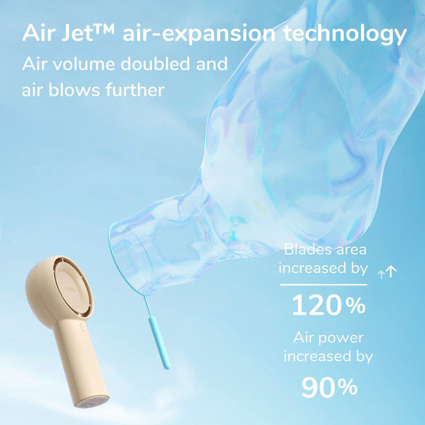 JISULIFE Handheld Turbo Fan [16H Max Cooling Time] Mini Portable Hand, 4000mAh USB Rechargeable Personal, Battery Operated Small Pocket Fan with 5 Speeds for Travel/Outdoor/Home/Office - Brown 🍁 All In One Marketplace Canada