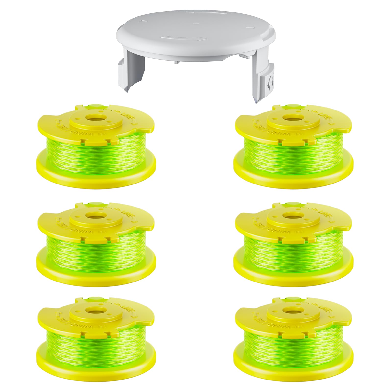 7 Pcs AC80RL3 Replacement Trimmer String for Ryobi One Plus+,0.080