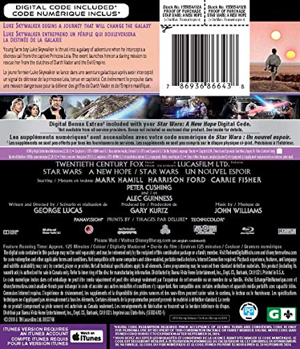 Star Wars: A New Hope (Feature) [Blu-ray] (Bilingual)