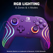 PDP Afterglow Wave Wireless RGB Gaming Controller - Nintendo Switch/Switch Lite/Switch - OLED Model, Nintendo Switch 2, LED Lighting, Rechargeable Battery - Purple 🍁 All In One Marketplace Canada