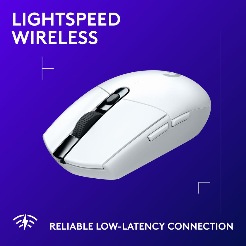 Logitech G305 Lightspeed Wireless Gaming Mouse, Hero Sensor, 12,000 DPI, Lightweight, 6 Programmable Buttons, 250h Battery, On-Board Memory, Compatible with PC, Mac - White 🍁 All In One Marketplace Canada