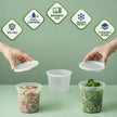 Deli Food Containers with Lids - (48 Sets) 24-32 Oz Quart Size & 24-16 Oz Pint Size Airtight Food Storage Takeout Meal Prep Containers with 54 Lids, BPA-Free, Dishwasher, Microwave Safe 🍁 All In One Marketplace Canada