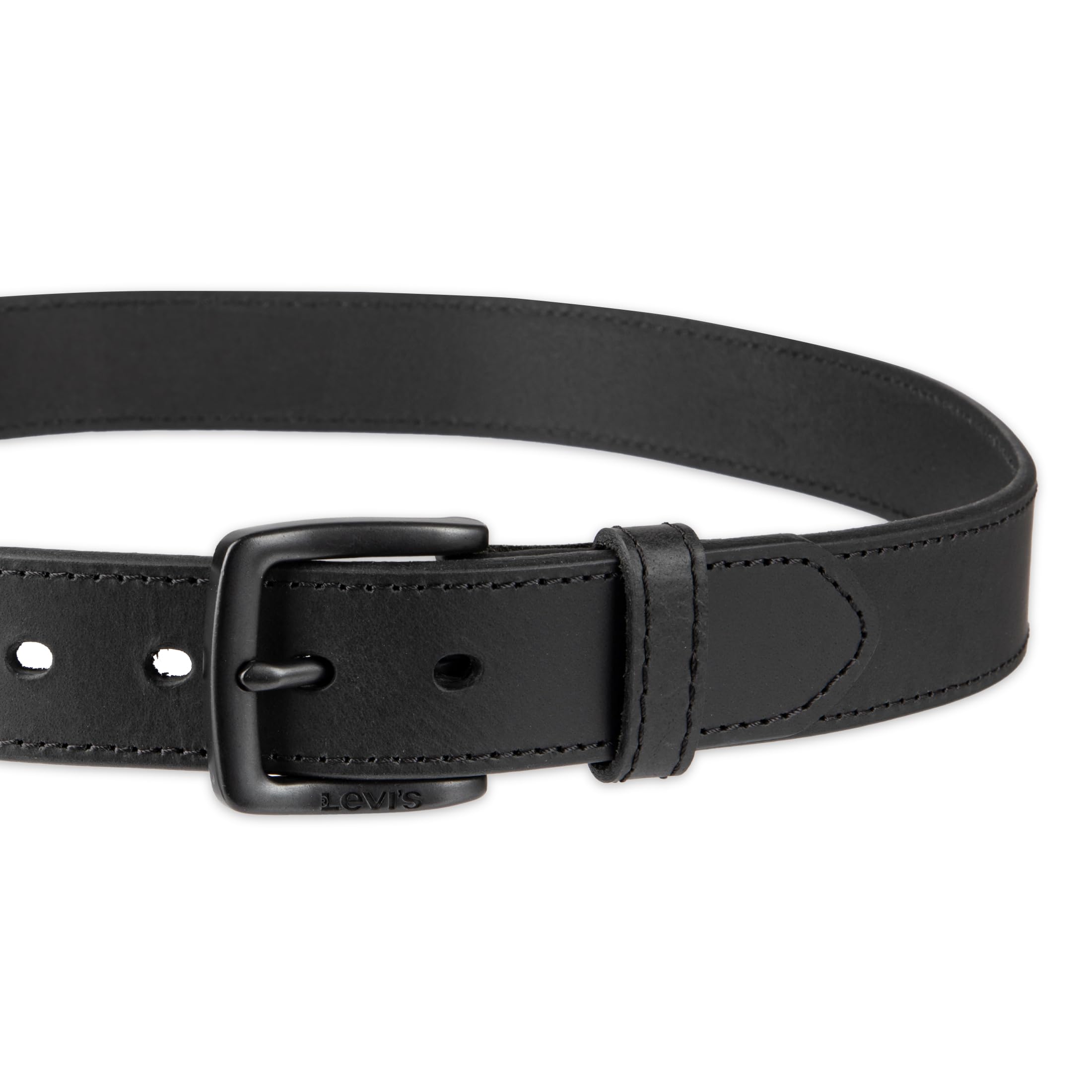 Levi's Casual Belt-Dress for Men Jeans with Thick Strap and Buckle, Matte Black, Medium (34-36) 🍁 All In One Marketplace Canada