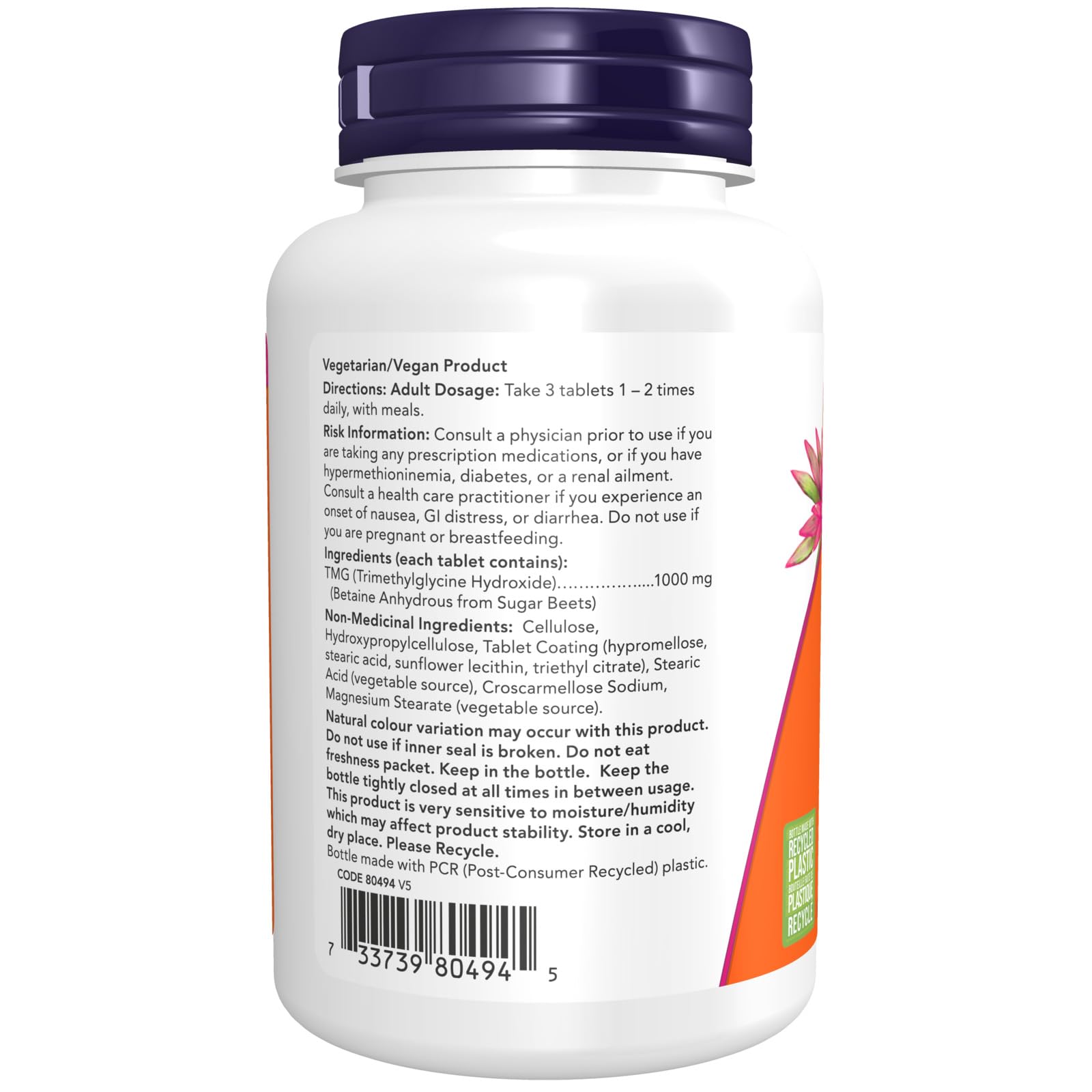 NOW Supplements, TMG Betaine (Trimethylglycine) 1,000 mg, Liver Support, 100 Tablets 🍁 All In One Marketplace Canada