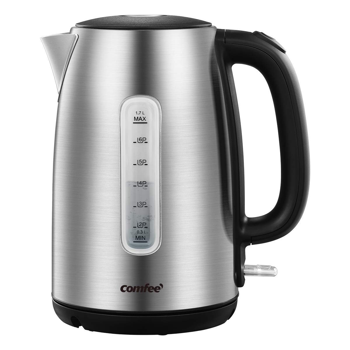 COMFEE' Stainless Steel Electric Kettle, 1.7L Tea Kettle Electric for Boiling Water, Hot Water Kettle 1500W Fast Boil with LED Light, Auto Shut-Off and Boil-Dry Protection 🍁 All In One Marketplace Canada