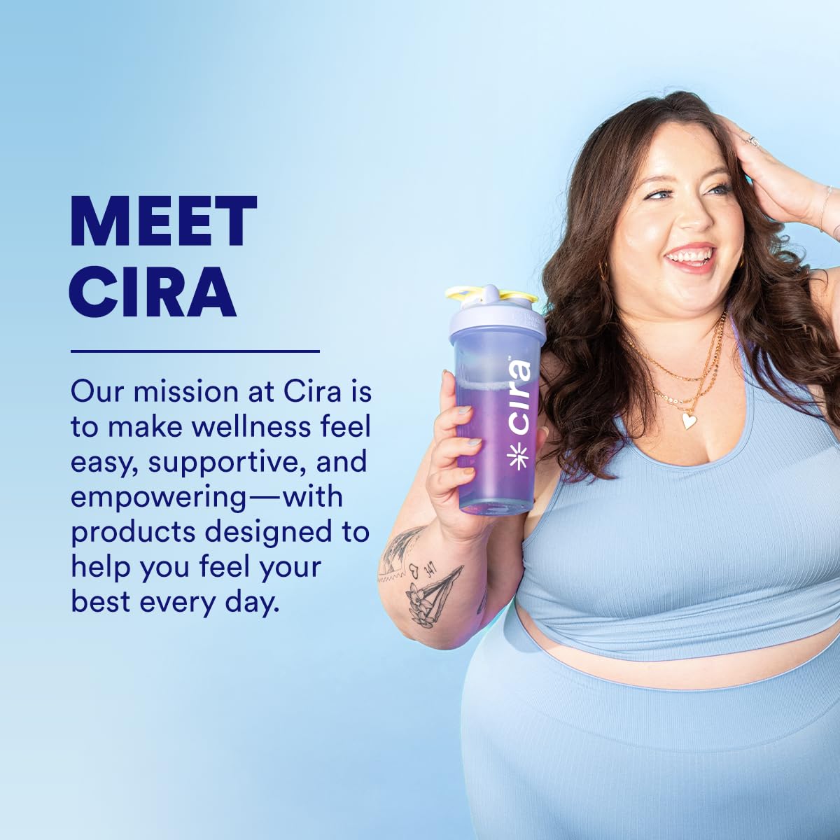 Cira Hydration Electrolytes Powder - Cira x Alicia McCarvell’s Daily Electrolyte Powder, Sugar Free w Himalayan Salt, Magnesium, & Potassium for Dehydration Relief - Self-Love Lemonade, 45 Servings 🍁 All In One Marketplace Canada