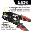 Klein Tools 3005CR Wire Crimper Tool, Ratcheting Insulated Terminal Crimper for 10 to 22 AWG Wire 🍁 All In One Marketplace Canada