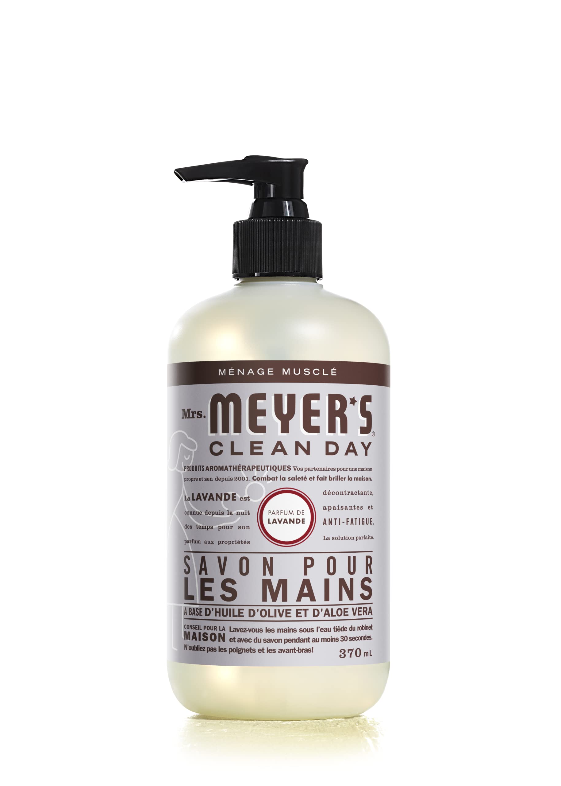 Mrs. Meyer's Clean Day Liquid Hand Soap, Cruelty Free & Biodegradable Hand Wash Formula Made with Essential Oils, Lavender Scent, 370 ml Bottles, 4 Pack 🍁 All In One Marketplace Canada