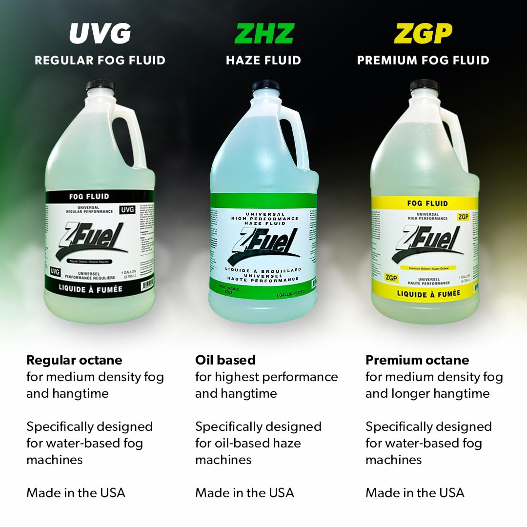 Z Fuel Universal UVG Fog Fluid Juice - 3.78 Litres - Professional Grade For Fog Machine - Perfect For Halloween, Weddings, Party or DJ Effects - High Output & Long Lasting 🍁 All In One Marketplace Canada