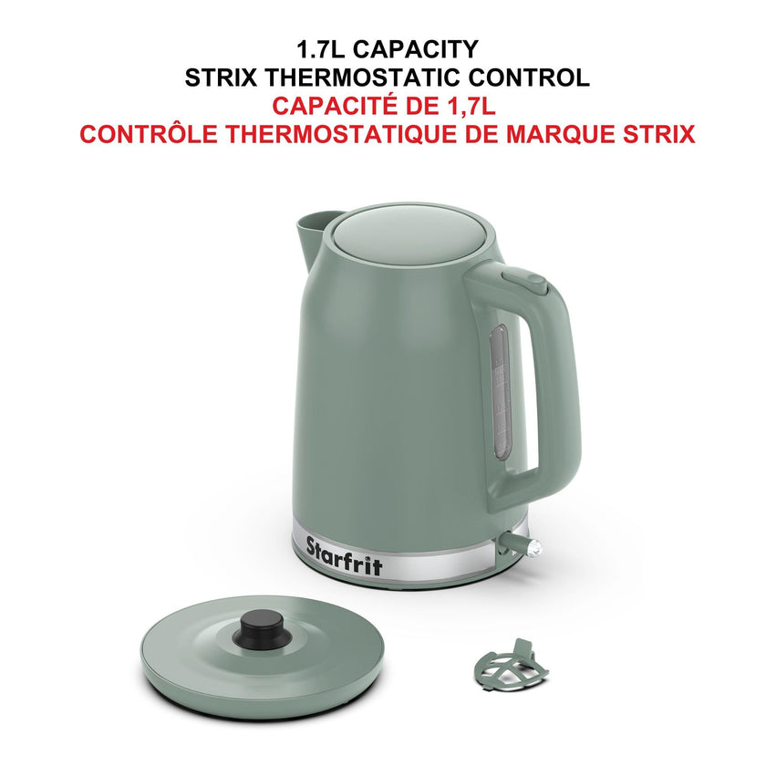 Starfrit Electric Kettle - 1.7L Capacity - Water Level Indicator - Automatic Shut-Off - 1500W – Sage 🍁 All In One Marketplace Canada