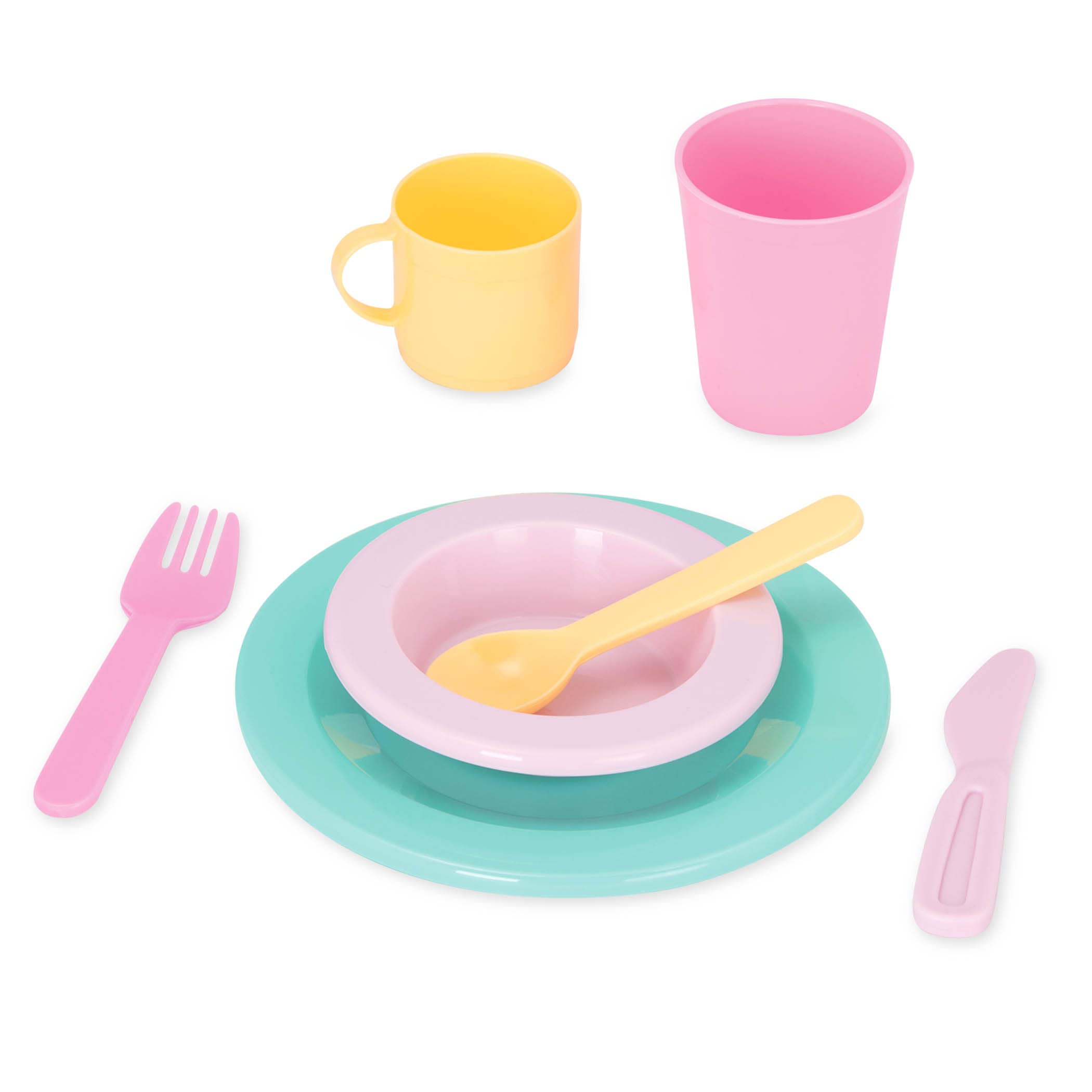 Battat Play Circle Dish Set, Dishes Wishes Dinnerware, 34 Pieces, Playset 🍁 All In One Marketplace Canada