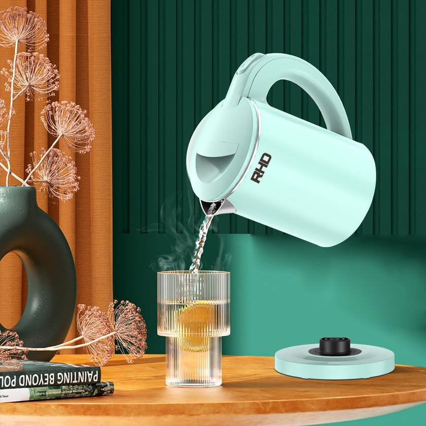 RHD 0.5L Small Portable Electric Kettles for Boiling Water, 304 Stainless Steel Hot Water Dispensers, Fast Boil Teapot, Auto Shut-Off, Perfect For Dorm RV Travel Coffee Tea, Green 🍁 All In One Marketplace Canada