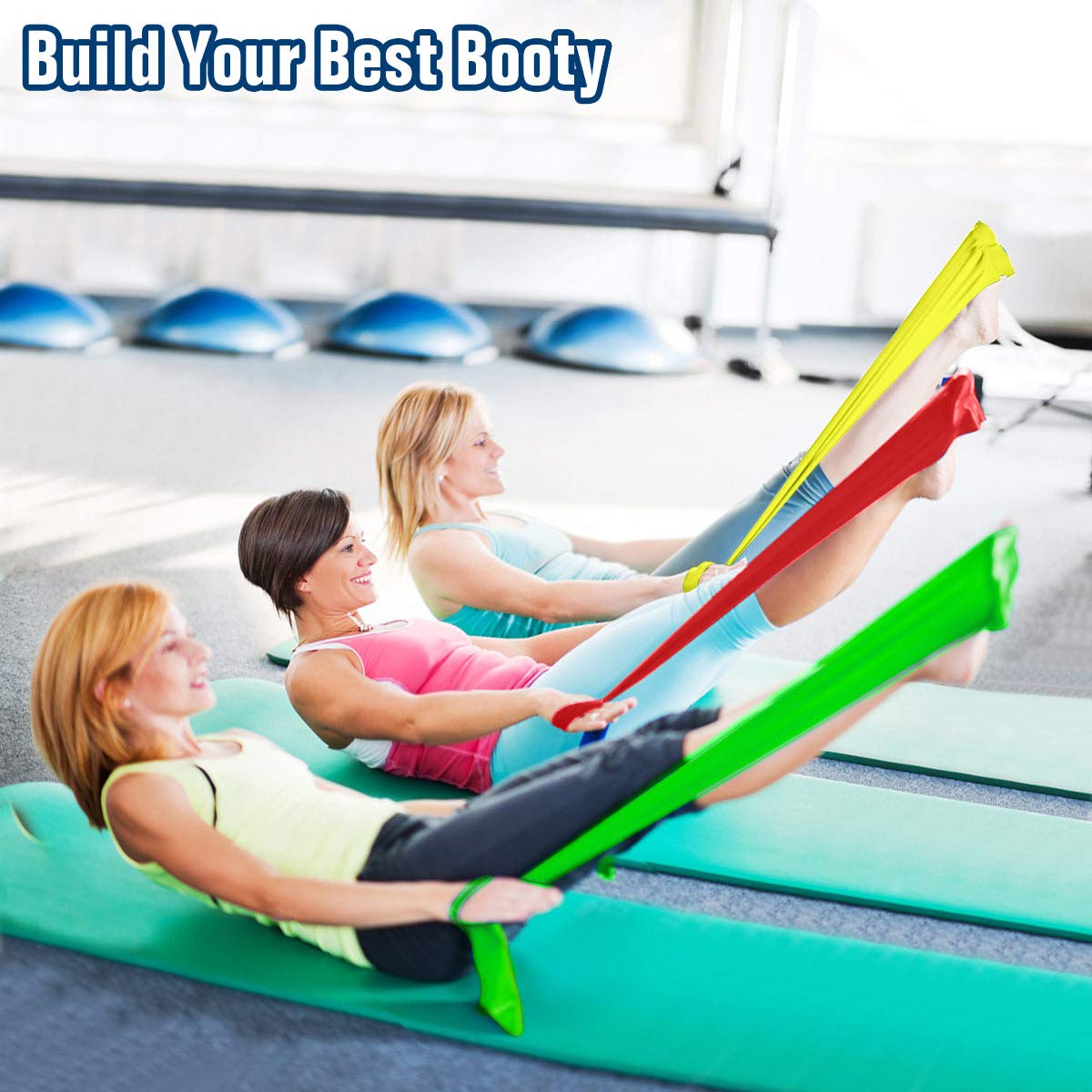 HAIBEI Resistance Bands Elastic Exercise Bands 3 Pack Physical Therapy Tension Band Recovery Band Workout Strength Training Bands for Women, Yoga, Arms,Upper Body and Shoulders (Red Yellow Green) 🍁 All In One Marketplace Canada