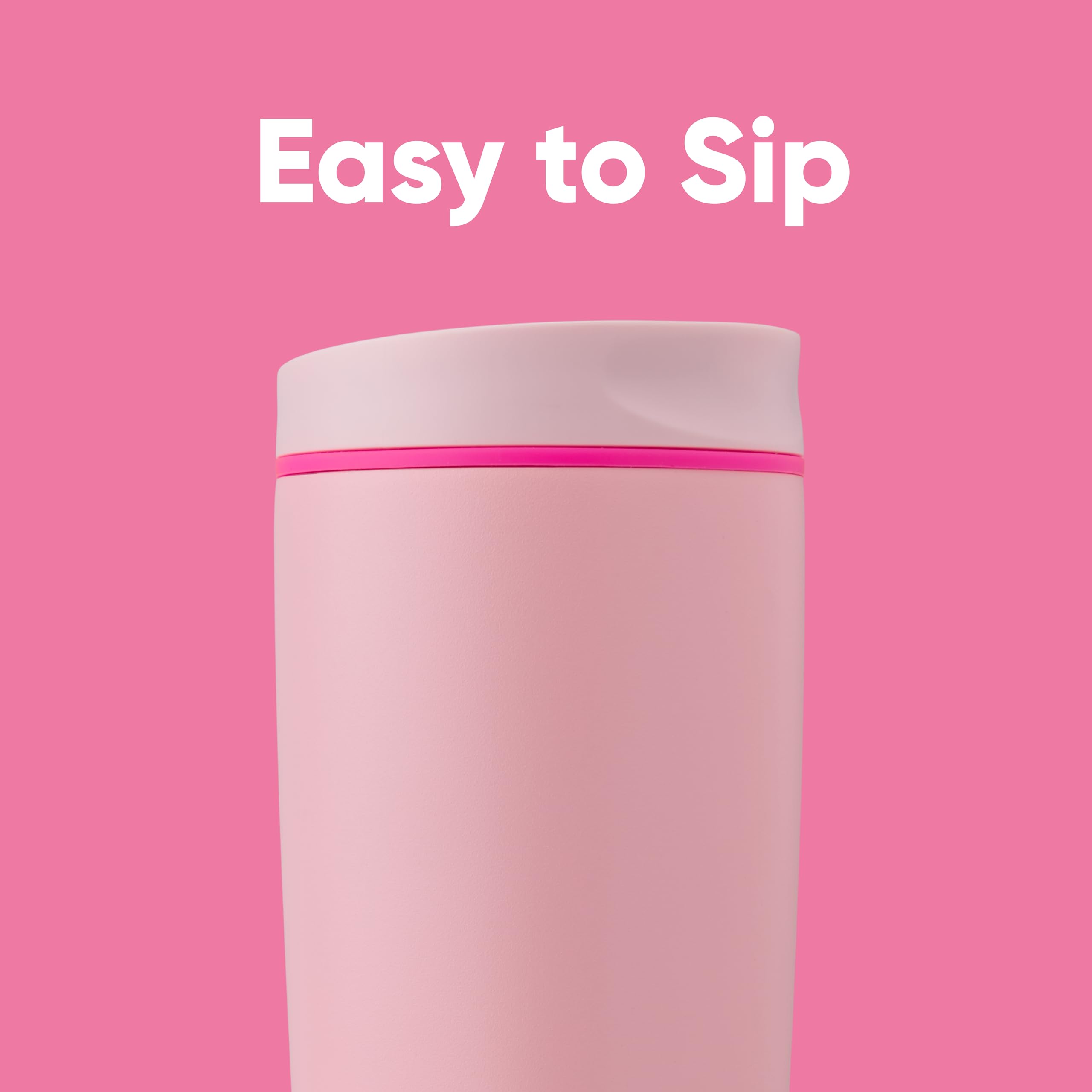 Owala SmoothSip Slider Insulated Stainless Steel Coffee Tumbler, Reusable Iced Coffee Cup, Hot Coffee Travel Mug, BPA Free 20 oz, Pucker Up 🍁 All In One Marketplace Canada