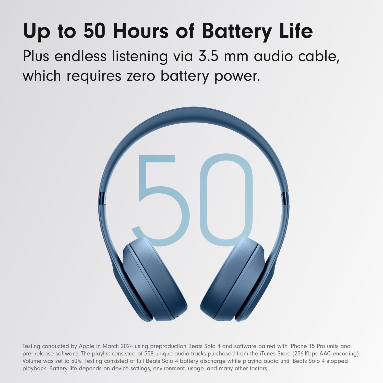 Beats Solo 4 - Wireless Bluetooth On-Ear Headphones, Apple & Android Compatible, Up to 50 Hours of Battery Life - Slate Blue 🍁 All In One Marketplace Canada