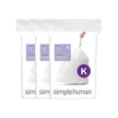 simplehuman Code K 60 Count, Dispenser Pack Custom Fit Liners, Drawstring Trash Bags, 35-45L / 9-12 Gallons, White 🍁 All In One Marketplace Canada