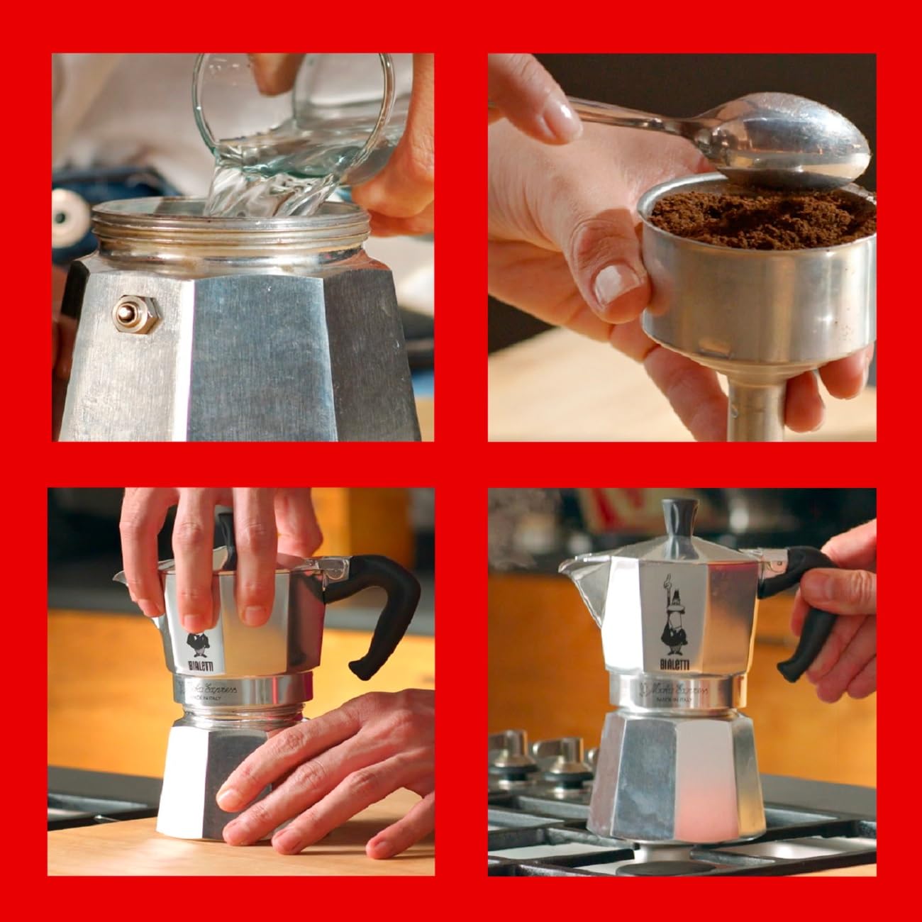 BIALETTI Moka Express 6-Cup Aluminum Stovetop Espresso Maker, Silver 🍁 All In One Marketplace Canada