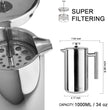 Secura French Press Coffee Maker, 304 Grade Stainless Steel Insulated Coffee Press with 2 Extra Screens, 34oz (1 Litre), Silver 🍁 All In One Marketplace Canada