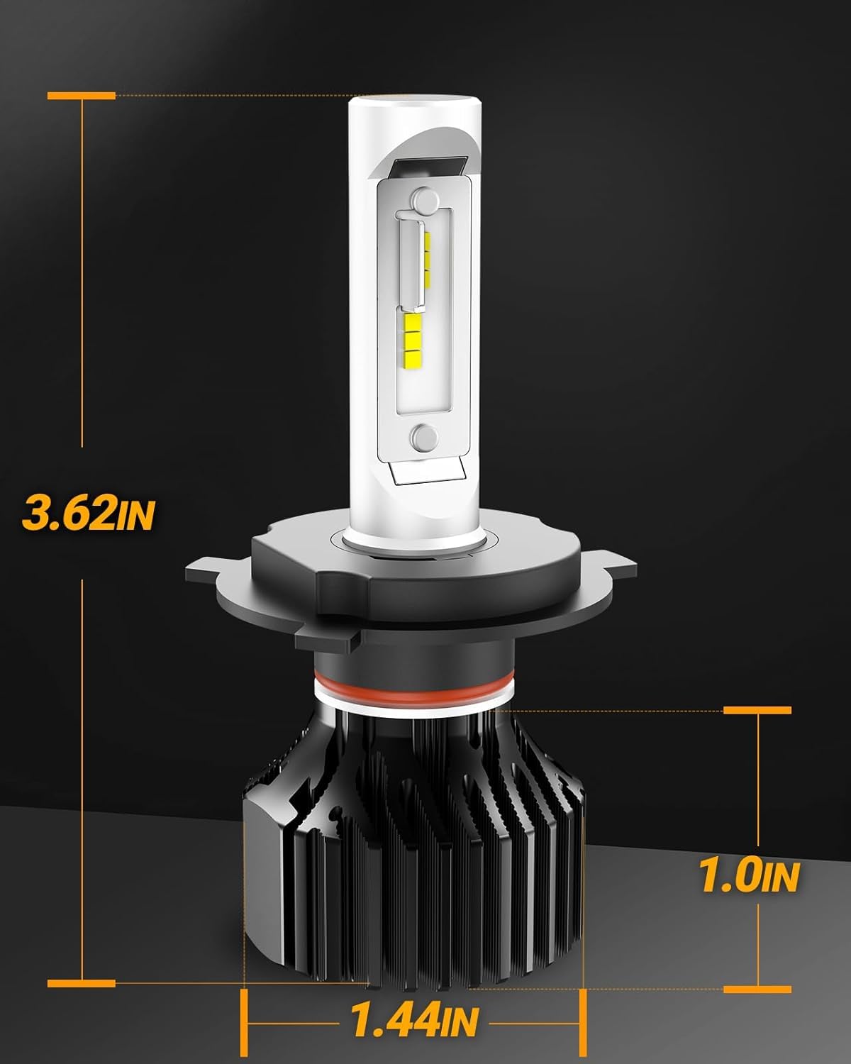 SEALIGHT H4/9003/HB2 LED Headlight Bulbs 50000 Lumens 800% Brightness, X1 Dual High/Low Beam LED Headlights Conversion Kit, 6000K Xenon White, H4 Halogen Replacement, IP67 Waterproof, Pack of 2 🍁 All In One Marketplace Canada
