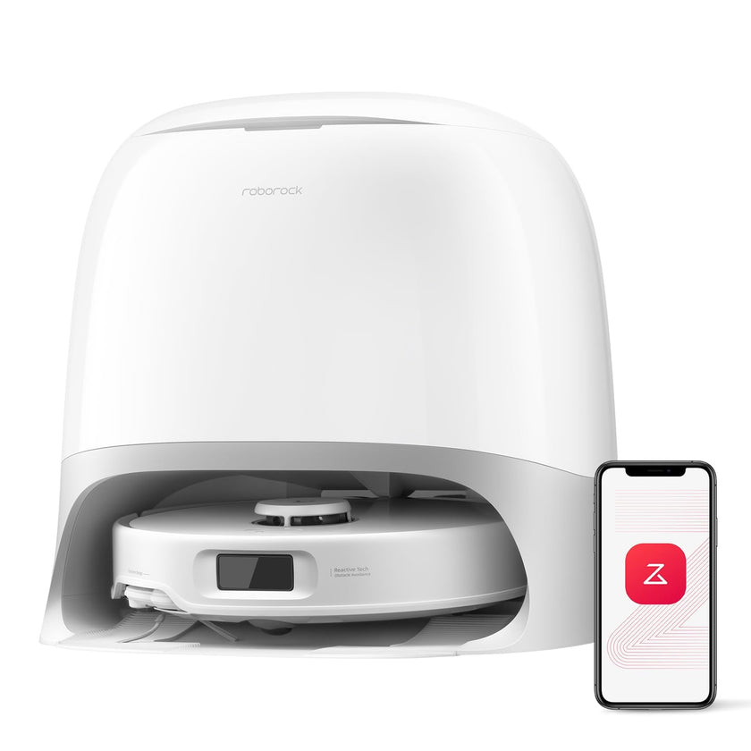 roborock Qrevo Curv S5X Robot Vacuum and Mop, 18,500Pa Suction, Zero-Tangling Design, FlexiArm Side Brush & Mop, Smart Obstacle Avoidance, Self-Washing & Drying, Self-Emptying, Perfect for Carpet 🍁 All In One Marketplace Canada