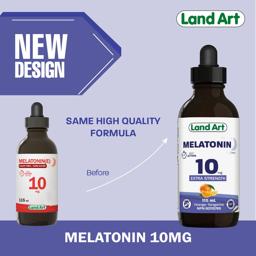 Melatonin, 10 mg, Sugar Free, Sleep Aid, Orange, 115 ml 🍁 All In One Marketplace Canada