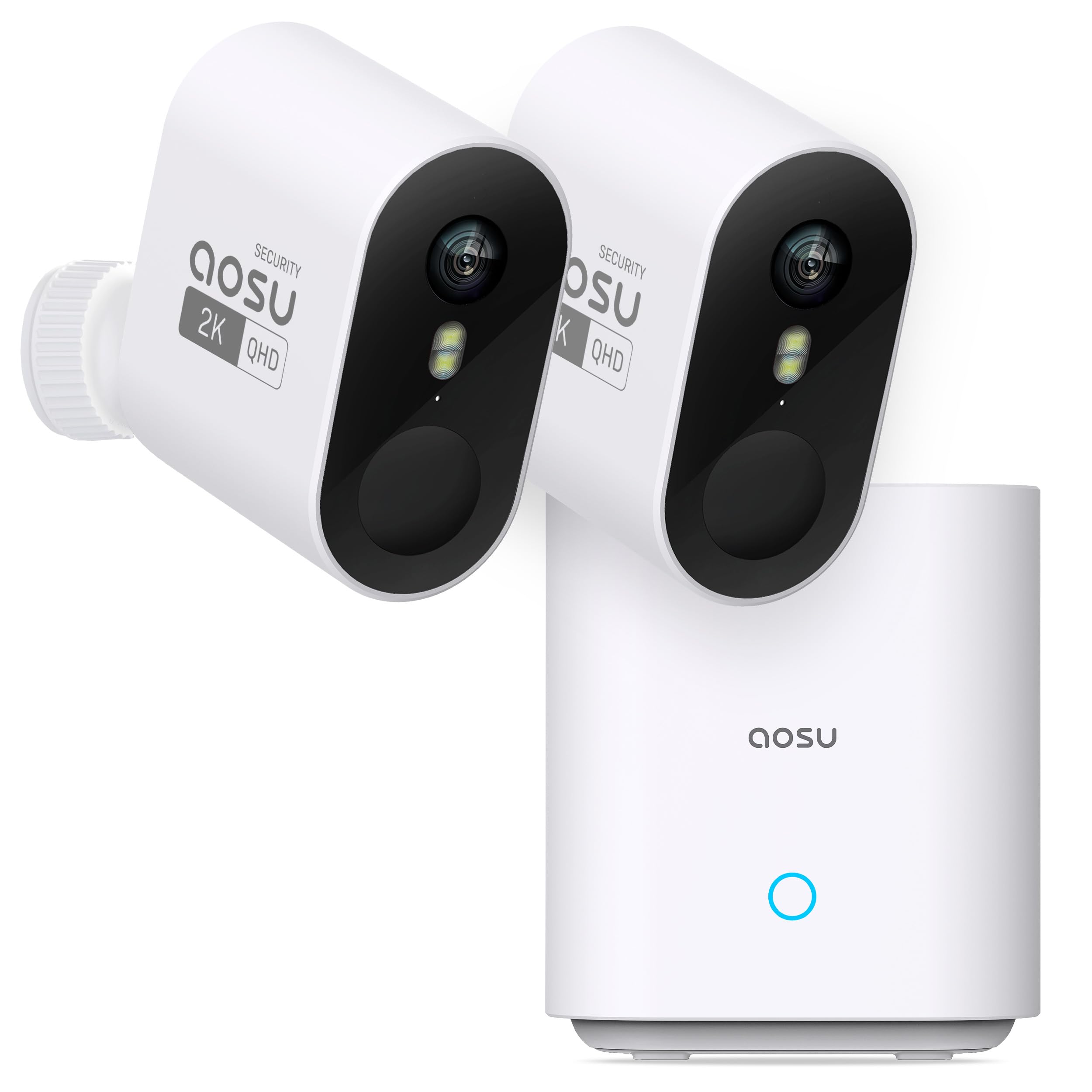 aosu Security Cameras Wireless Outdoor Home System, True 2K HD Night Vision, No Subscription Required, Long Battery Life, 166° Wide View, Spotlight & Siren Alarm, Motion Alert, Support 2.4 & 5GHz WiFi 🍁 All In One Marketplace Canada