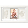 Baby Hand and Footprint Kit - Clay Handprint Keepsake Frame, Newborn Nursery Picture Frame, Personalized New Mom Gifts for Baby Shower & Registry (Alpine White) 🍁 All In One Marketplace Canada