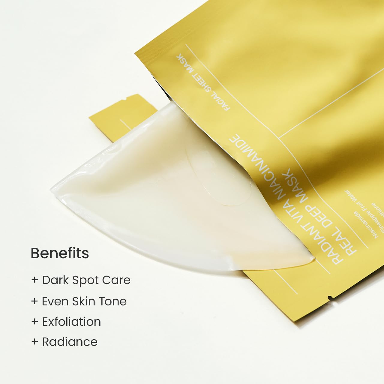 BIODANCE Radiant Vita Niacinamide Real Deep Mask, Hydrogel Mask, Tone Correction, Texture Refining, Radiant Glow, 3-in-1 Visible Care, Korean Skincare, 1.19oz(34g) x 4ea 🍁 All In One Marketplace Canada