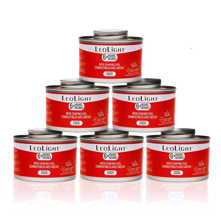 6 Pack Chafing Fuel 6 Hour Burn – Odorless, Smokeless & Spill-Proof Wick, 7.8oz Food Warmer Fuel for Chafing Dish Buffet Set & Catering Use, LeoLight 🍁 All In One Marketplace Canada
