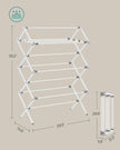 SONGMICS Foldable Clothes Drying Rack, Laundry Drying Rack, Clothes Airer, Steel Frame, 37 x 75 x 135.1 cm, Easy Assembly, Indoor Outdoor Use, White ULLR771W01 🍁 All In One Marketplace Canada