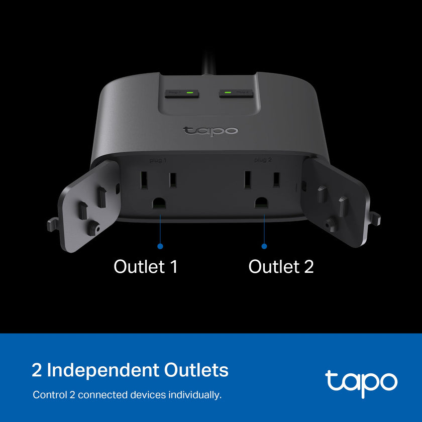 TP-Link Tapo Matter Outdoor Smart Plug, 2 Individual outlets, IP65 Weather Resistance, Works with Apple Home, Alexa, Google Home, Long Wi-Fi Range, 2.4G Wi-Fi Only, ETL Certified (Tapo P400M) 🍁 All In One Marketplace Canada