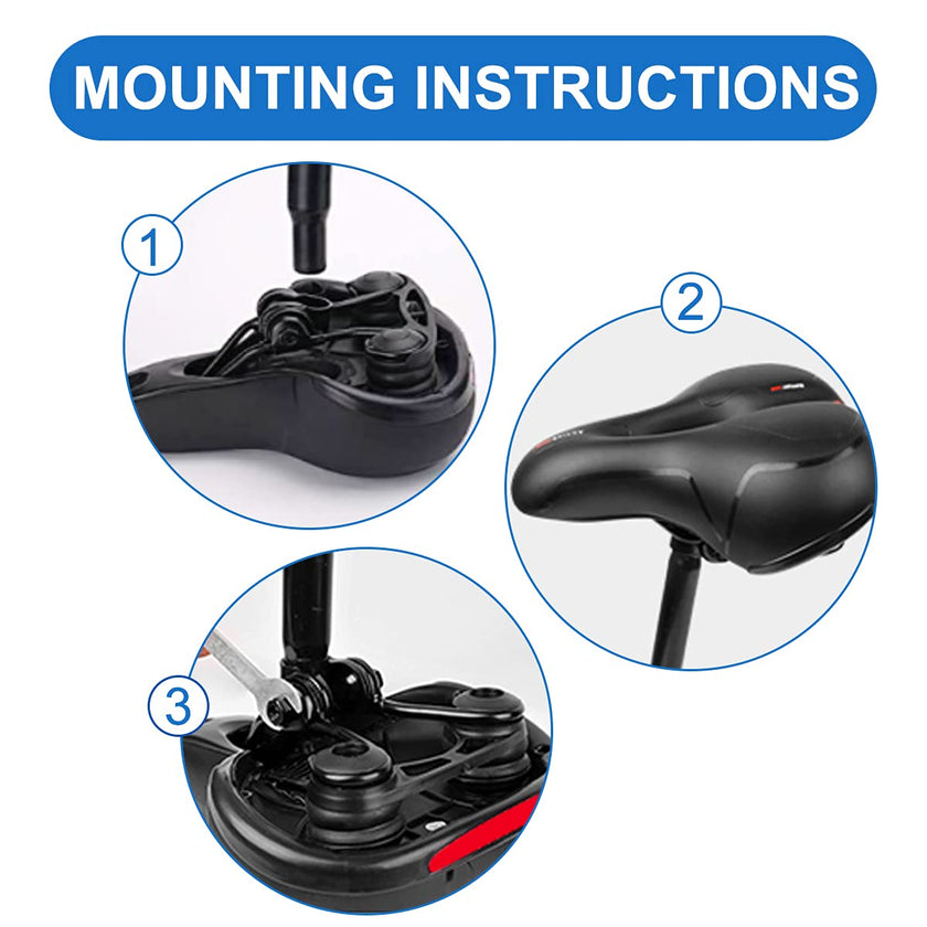 Roryimke Comfortable Bike Seat Replacement Bike Saddle Dual Shock Absorbing Ball Anti-Slip Bicycle Saddle Waterproof Bicycle Seat for Men Women Universal Fit for Exercise Indoor Mountain Road Bikes 🍁 All In One Marketplace Canada