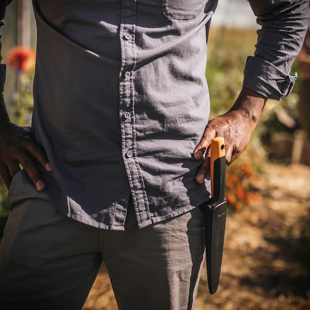 Fiskars Hori Hori Garden Knife, Precision-Ground Serrated Blade, Forked Tip Weeding & Planting Tool,Stainless Steel Adjustable 🍁 All In One Marketplace Canada