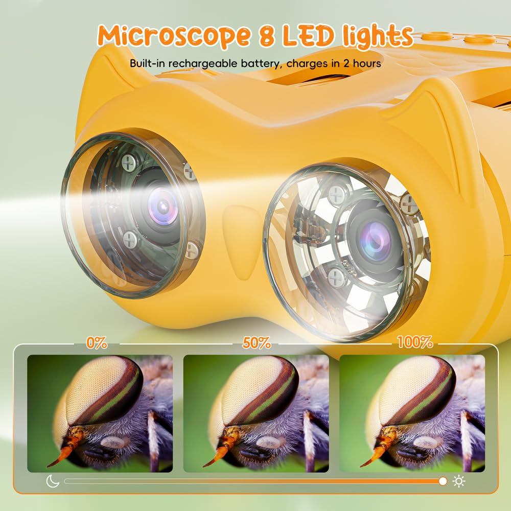 Temodu 2-in-1 Kids Microscope Telescope, 2.0