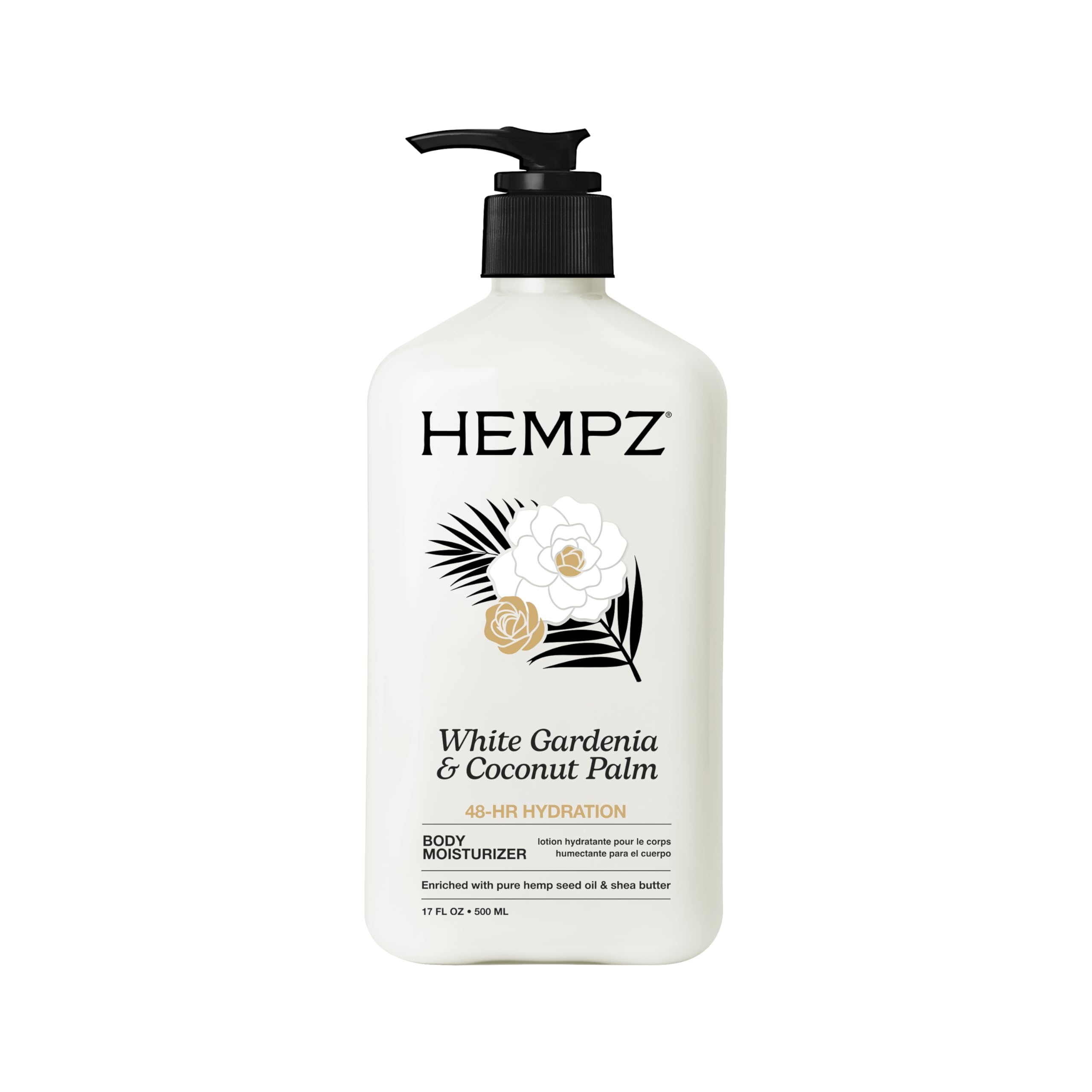Hempz Body Lotion Moisturizer - White Gardenia & Coconut Palm - Daily Moisturizing Cream, Shea Butter, Coconut Oil - Skin Care Products, All Natural Hemp Seed Oil - 17 Fl Oz 🍁 All In One Marketplace Canada