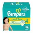 Pampers Swaddlers Diapers, Size S4 (15-34 lbs), 116 Count, Absorbent, Keeps Baby Dry and Comfortable, Skin Safe Disposable Baby Diaper 🍁 All In One Marketplace Canada